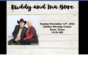 , Informations française:  Buddy et Ina Gore apparaîtront au LifeLine Worship Center, Reno |  Nouvelles